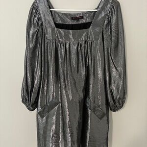 Betsey Johnson silver mini dress